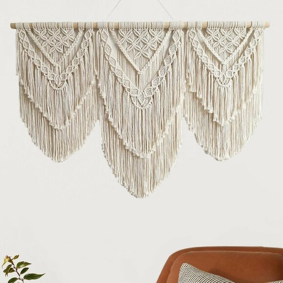 large macrame wall hanging - Boho Tapestry Macrame Wall Decor Art- Chic Bohemian